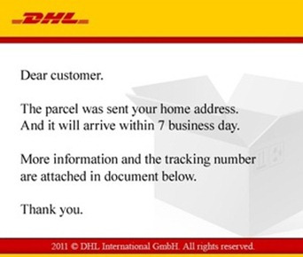 Malware attack on DHL shipping company