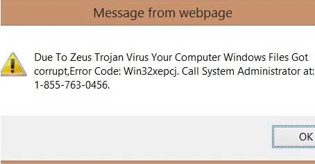 virus warning message