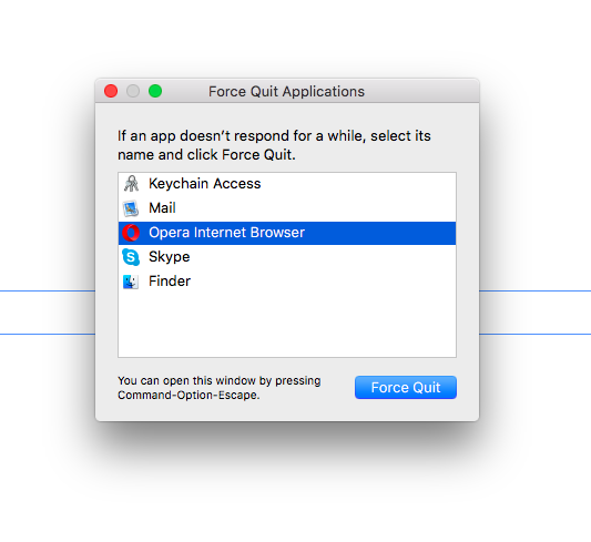 mac force quit applications window