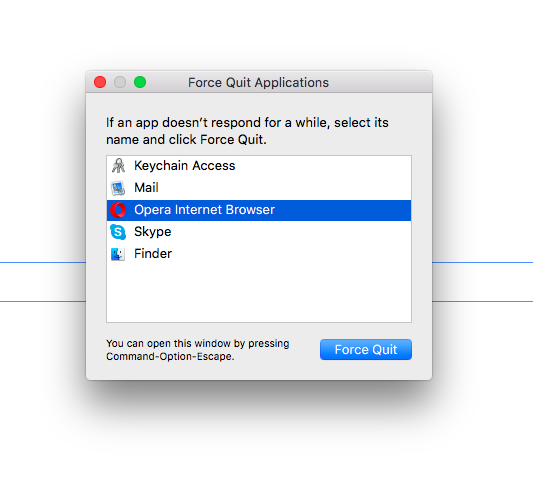 key sequence for hard mac force quit